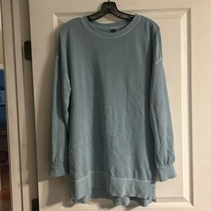 Old Navy tunic sweatshirt size small in blue